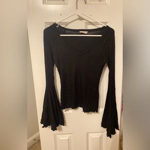 altard state black puff sleeve blouse